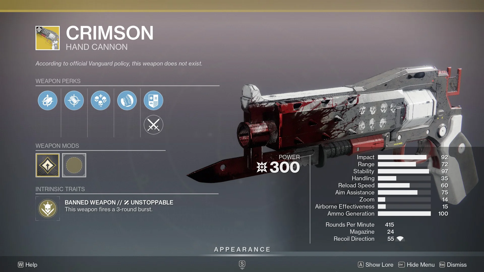 Crimson Hand Cannon