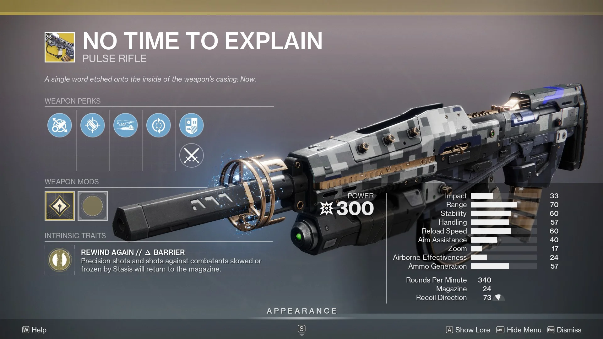 No Time to Explain Pulse Rifle