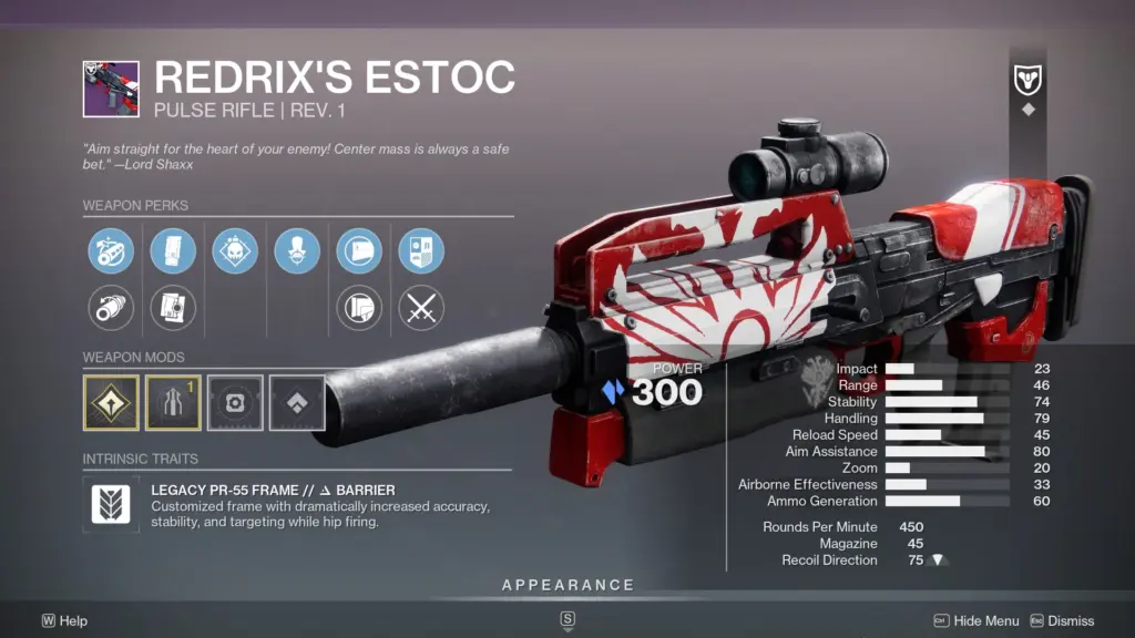 Redrix's Estoc Pulse Rifle