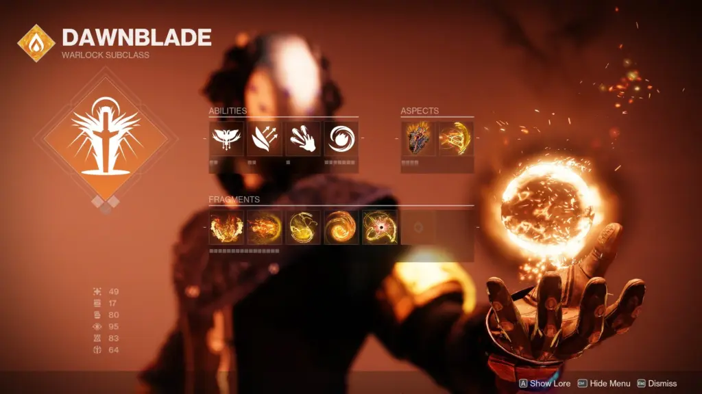 Solar Dawnblade Warlock Subclass