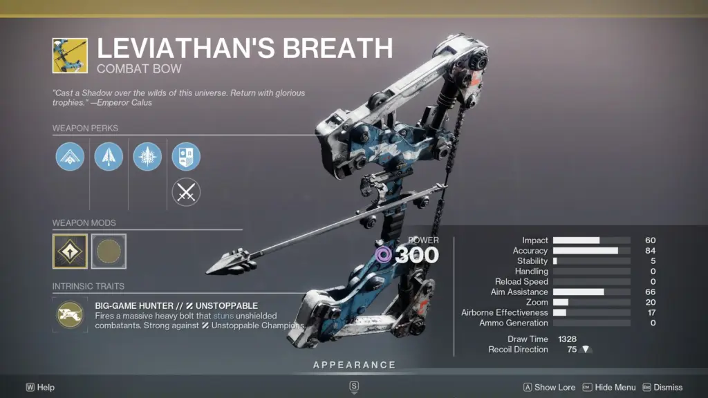 Leviathan's Breath exotic bow