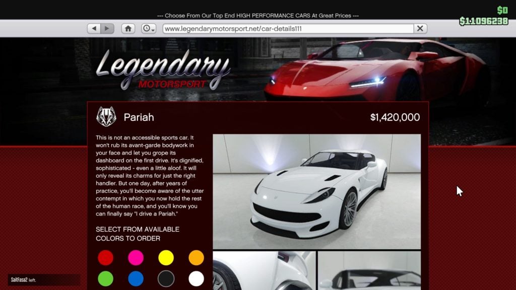 Ocelot Pariah Super Car