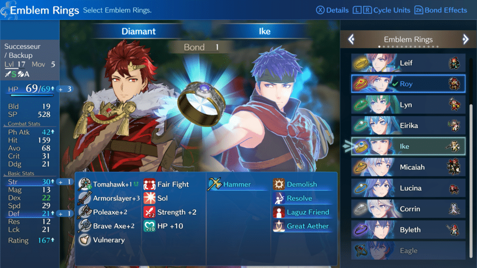 Fire Emblem Engage Best Emblem Ring Pairings