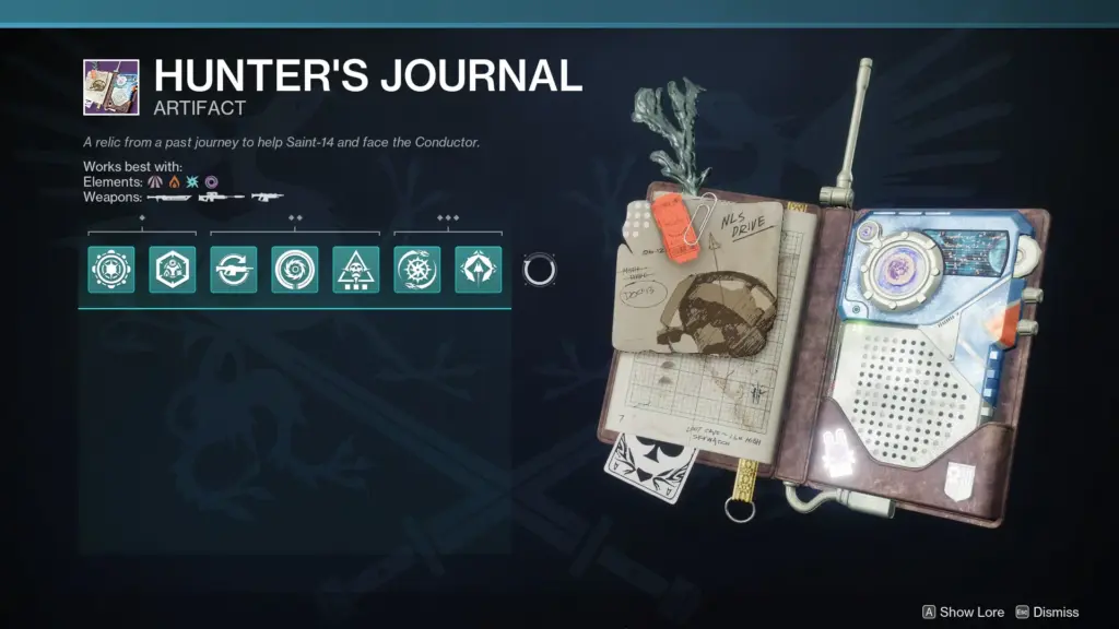 Hunter's Journal Artifact