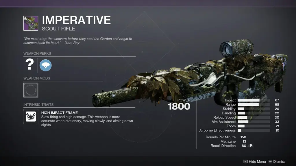 Imperative - Kinetic Scout Rifle in Destiny 2