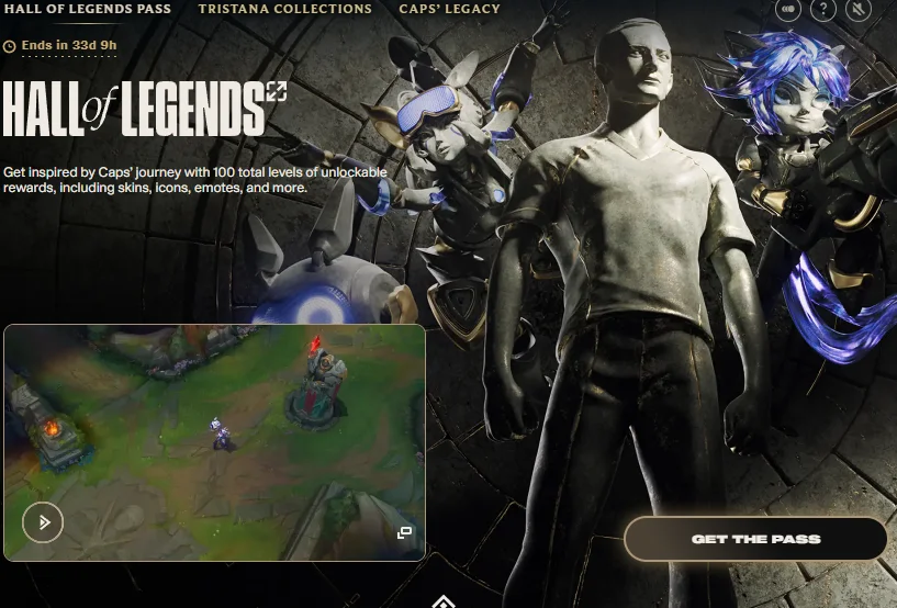 hall of legends caps