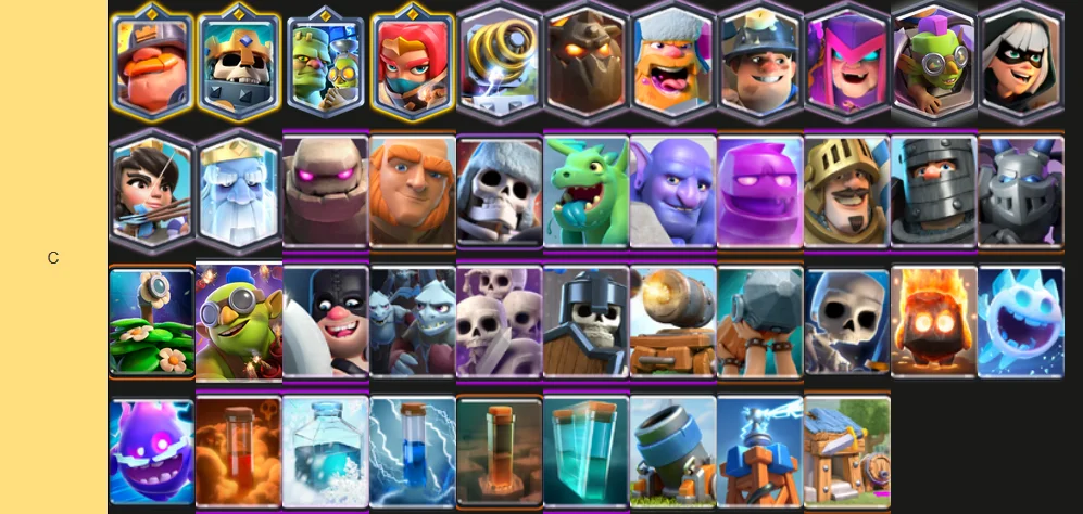 C-tier cards