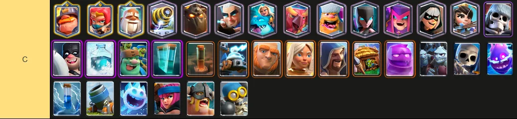 C Tier Cards