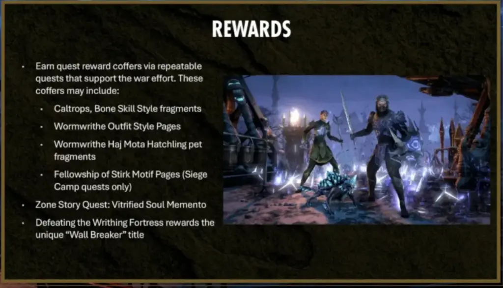 Writhing Wall Event Rewards