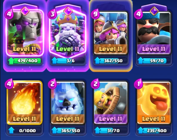 Battle Ram and Royal Ghost and Three Musketeers Deck